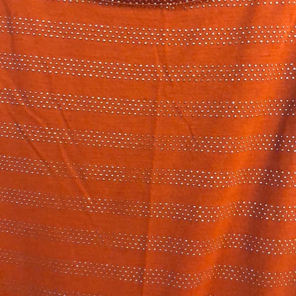 Burnt Orange studded sleeveless top - Picture 3 of 5